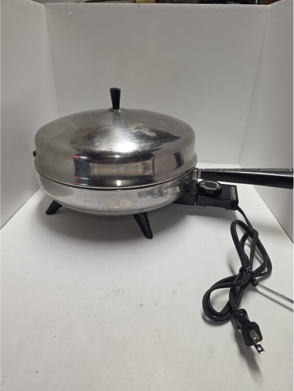 Vintage Farberware 310-B Electric Stainless Steel Fry Pan